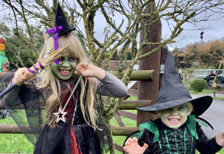 Halloween witch kids