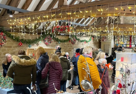 Christmas Light Switch On and Market Dronfield Hall Barn