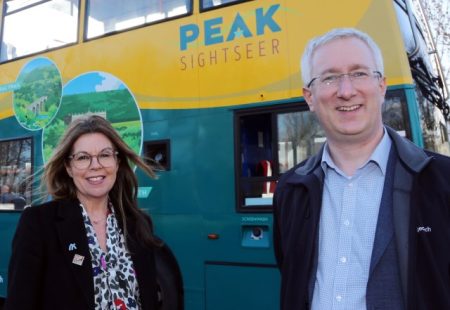 Jo Dilley, Managing Director of Visit Peak District & Derbyshire and Matt Kitchin, Managing Director of Stagecoach Yorkshire