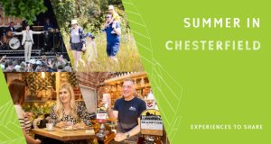 Summer in Chesterfield main image, featuring 80s Bash, Queen's Park, Vintage Tea Rooms and Brampton Brewery