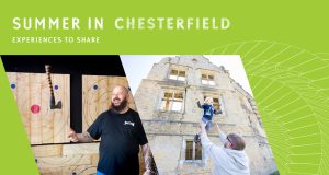 Summer in Chesterfield main image, featuring The Snake Room Urban Axe Throwing and Bolsover Castle