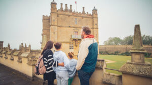 Family outside Bolsover Castle