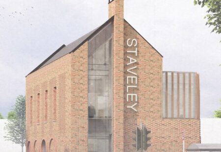 Artist impression of new building as part of Staveley high street regeneration