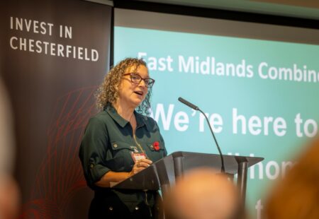 Cllr Nadine Peatfield speaking at Chesterfield Investment Summit 2024