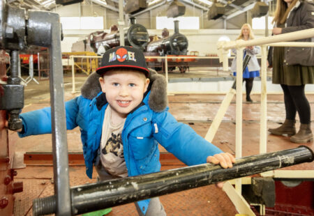 Little boy at Barrow Hill Roundhouse