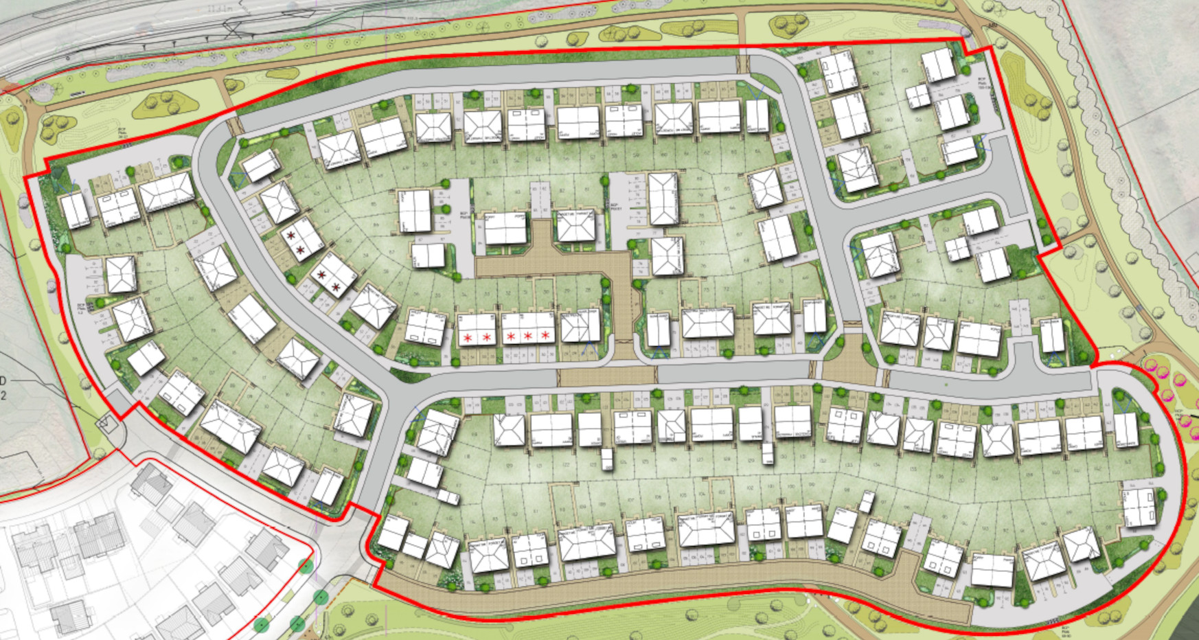 Proposed layout for Mastin Moor development