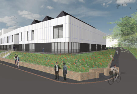Animated drawing of planned advanced manufacturing centre